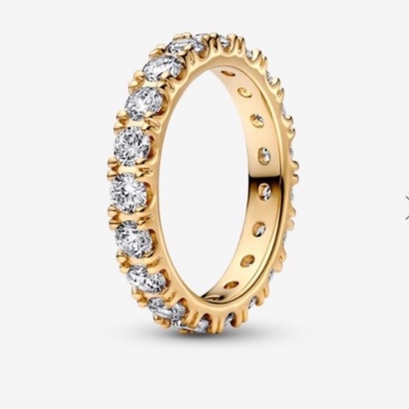 - PANDORA SPARKLING ROW ETERNITY RING - Picture 1 of 6
